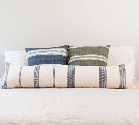 12" x 48" Hand Woven Lumbar Pillow Cover, Cotton, Fair Trade