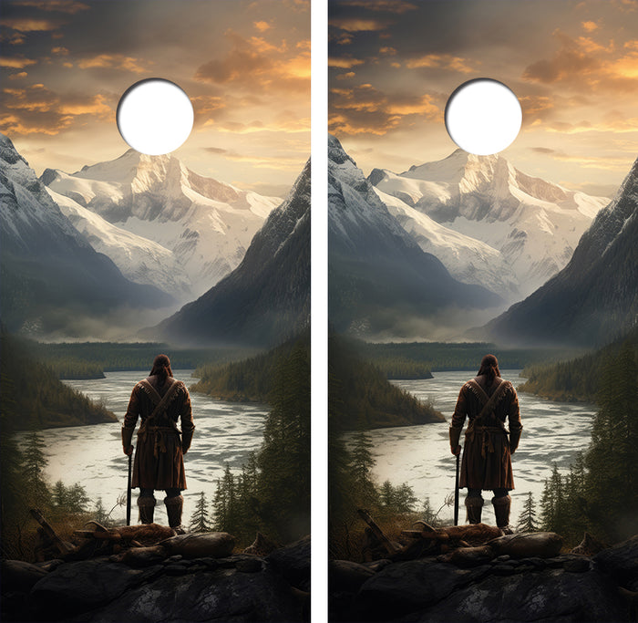 Alaskan Mountain Man Cornhole Design