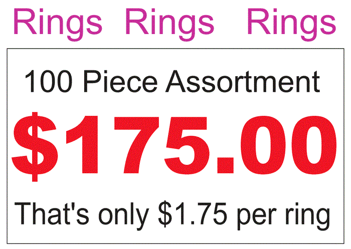 ASSORTED RINGS PACK OF 100