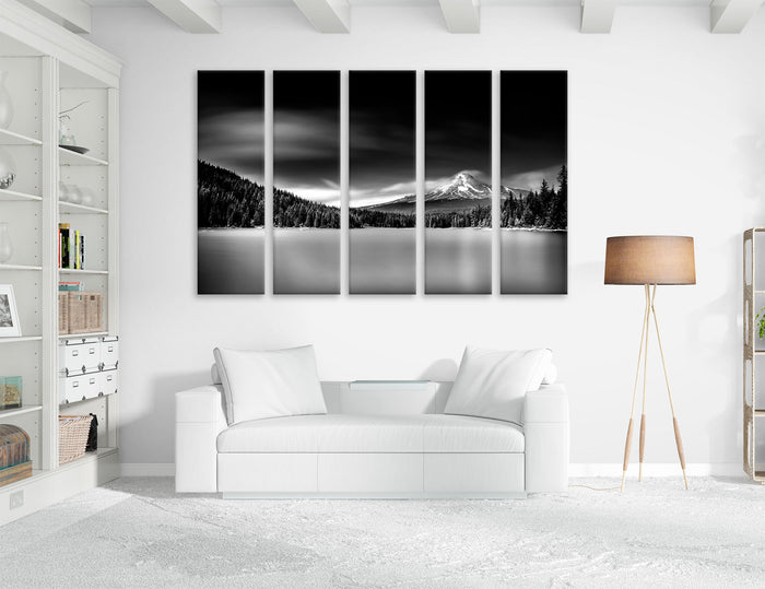 Black and White Mountains Canvas Print #6621
