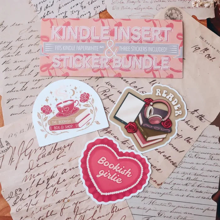 Bookish Coffee Kindle Inserts and Sticker Bundle Stickers