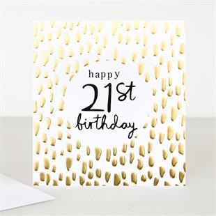 Caroline Gardner Happy 21st Greetings Card