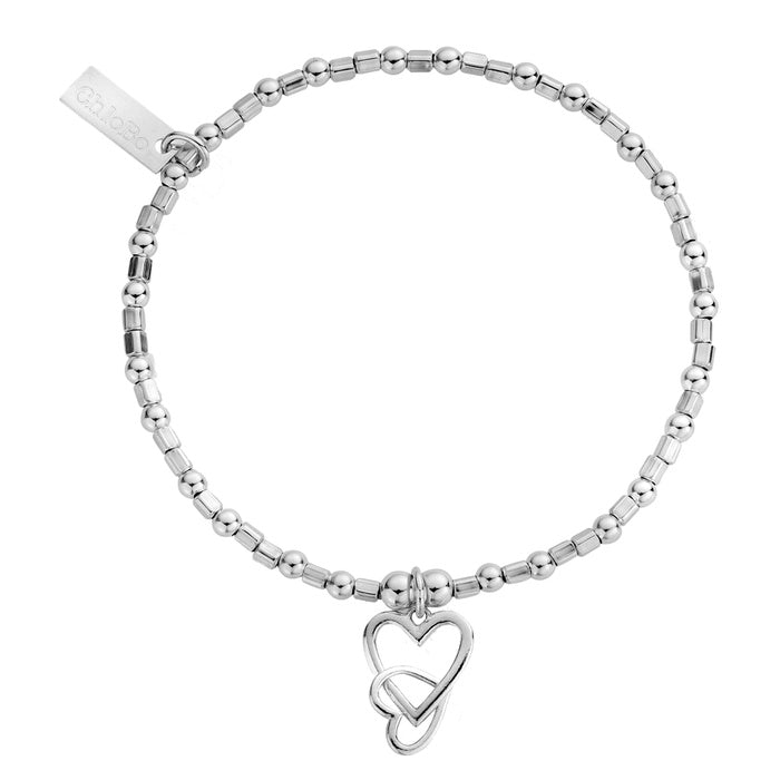 ChloBo Mini Cube Interlocking Love Heart Bracelet