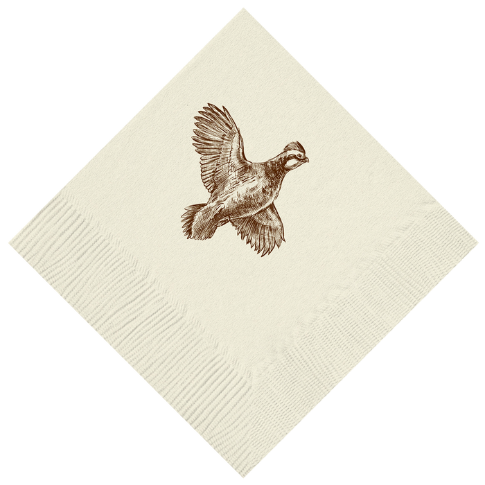 Customizable Quail Beverage Napkins