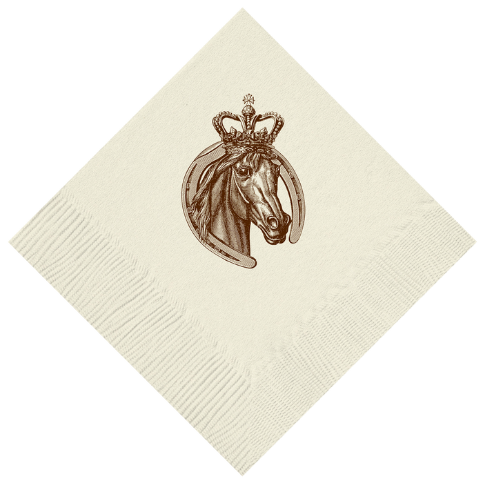Customizable Royal Horse Beverage Napkins