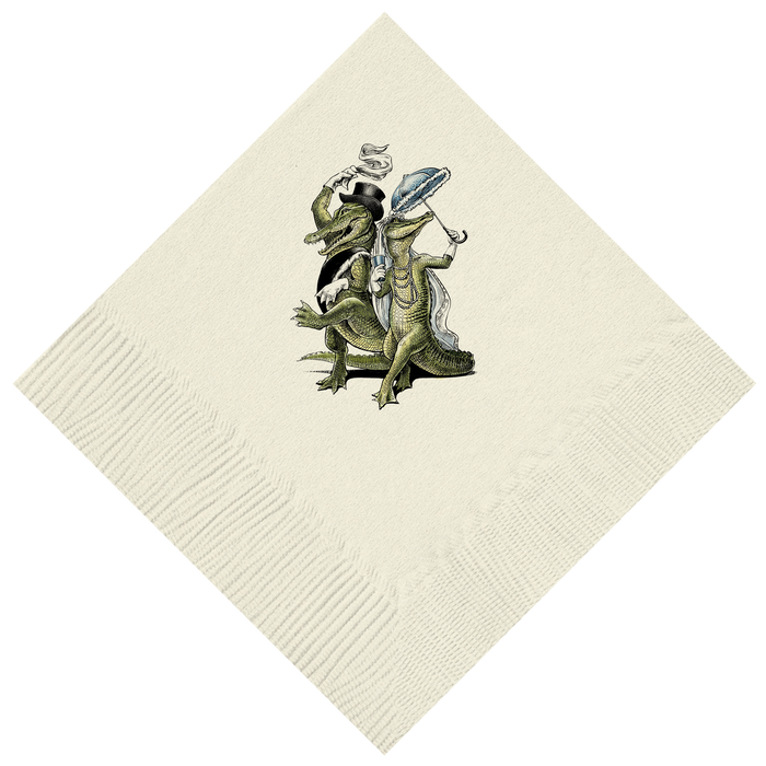Customizable Wedding Second Line Gators Beverage Napkin