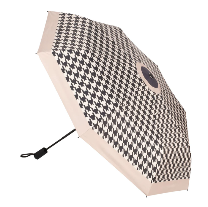 Elie Beaumont Umbrella - Black Dogtooth Check