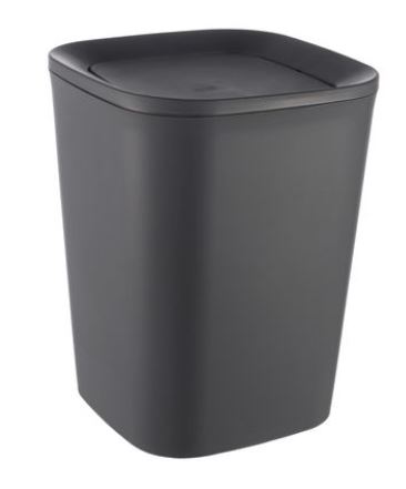 Ezy Storage 5L Black Swing Lid Waste Bin