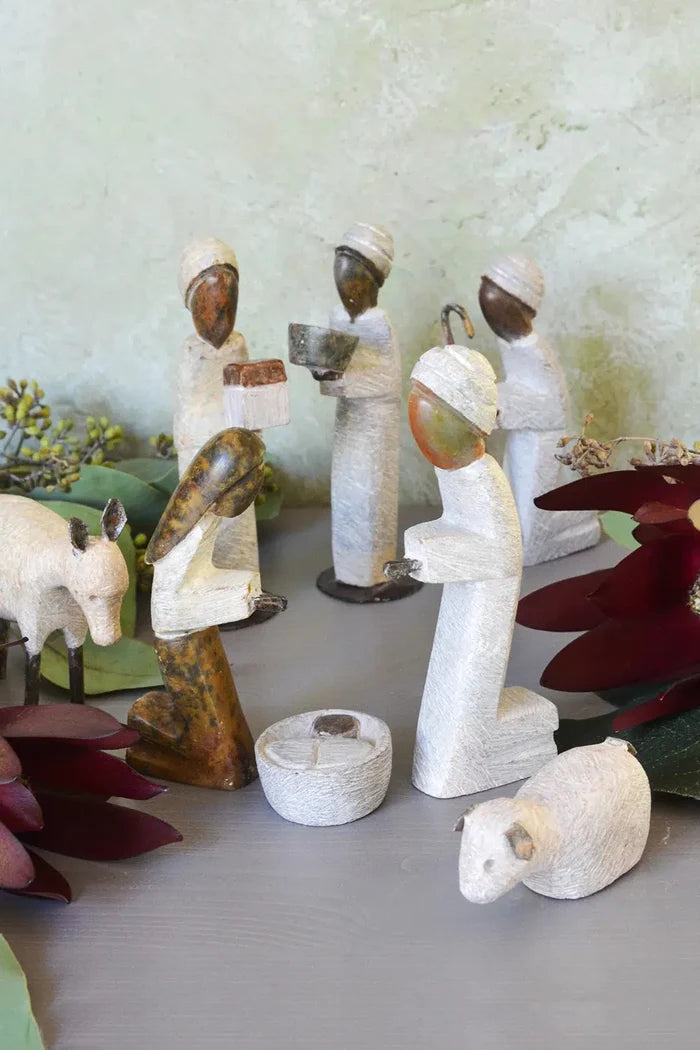 Handcrafted stone Nativity Scene, Fair Trade from Zimbabwe