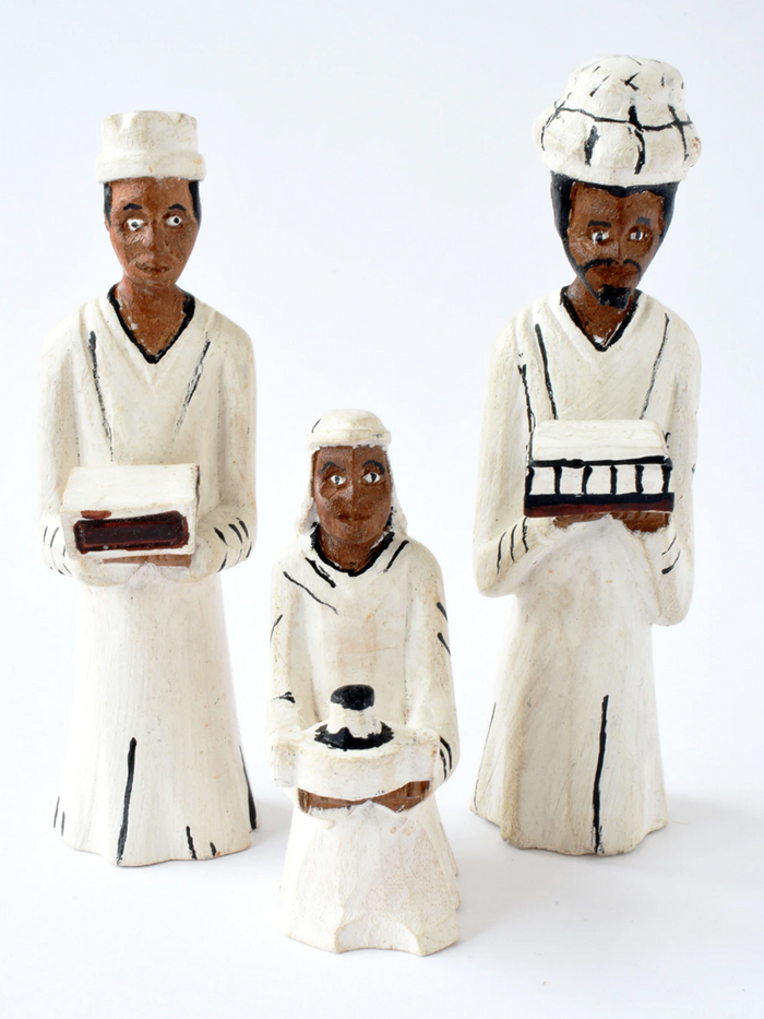 Handcrafted Wooden Christmas Nativity Scene, Fair Trade, Mozambique