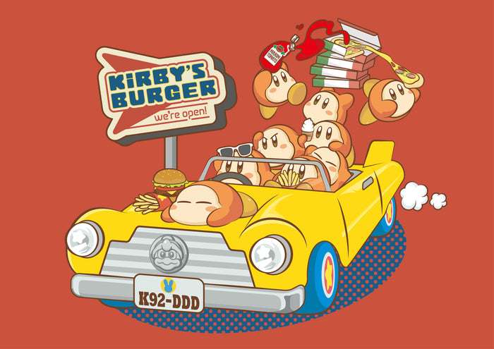 Ichiban Kuji- Kirby's Burger Marche bag & Plush Stuffed Kirby