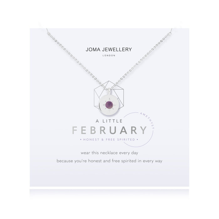 Joma A Little Birthstone Necklace - February Amethyst
