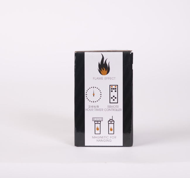 LED Flame Candle 2.5"H (white)
