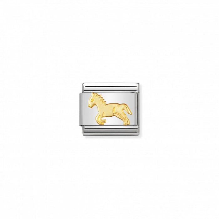 Nomination Gold Horse Charm