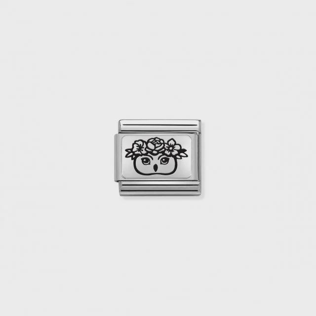 Nomination Composable Classic Link - Owl With Flowers