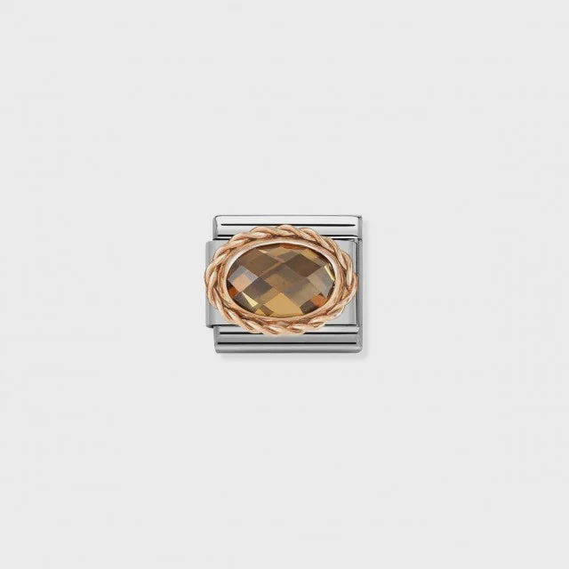 Nomination Composable Classic Link - Rose Gold Smokey Stone