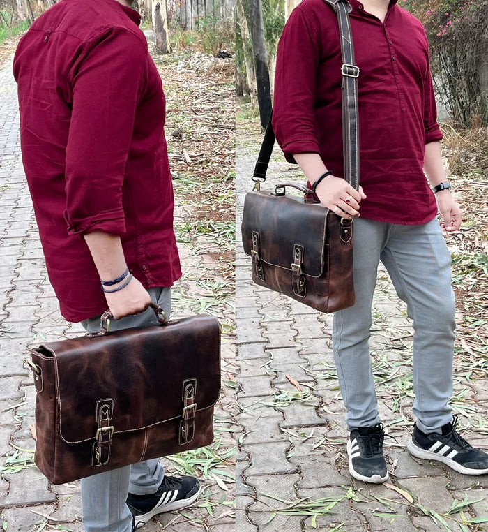 leather laptop bag