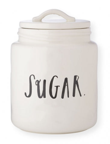 Rae Dunn Stem Print Canister - Sugar