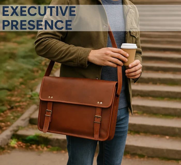 Scout Leather Laptop Messenger Bag (14 inch)