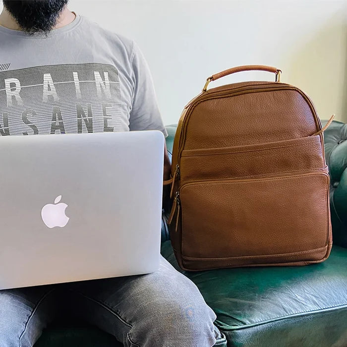 leather backpack