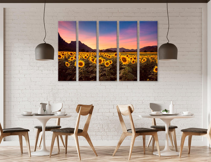 Sunflower Field Canvas Print #7578