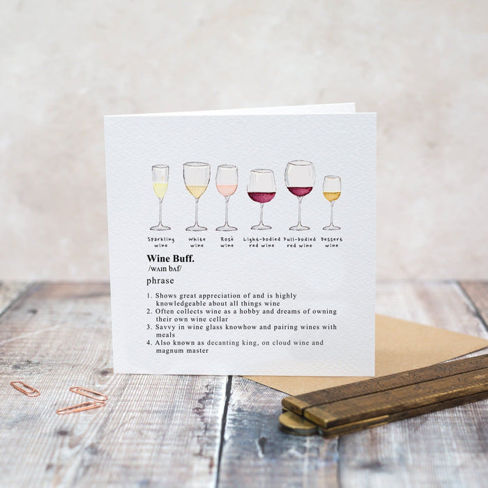 Toasted Crumpet Greetings Card - Wine Buff