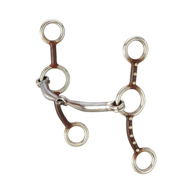 Tough1® Antique Brown Jr. Cowhorse Snaffle