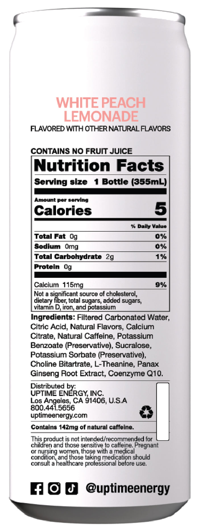 White Peach Lemonade Zero Sugar 12 Pack