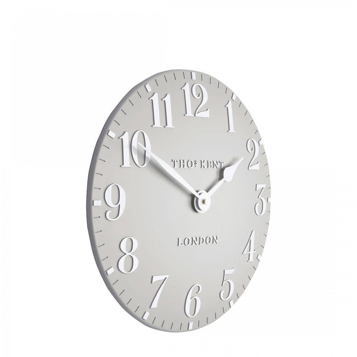 12" Arabic Wall Clock - Dove Grey