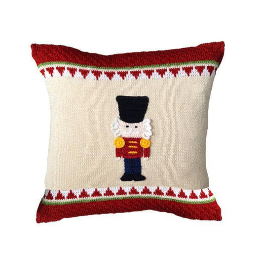 12" x 12" Handmade Nutcracker Christmas Pillow, Fair Trade