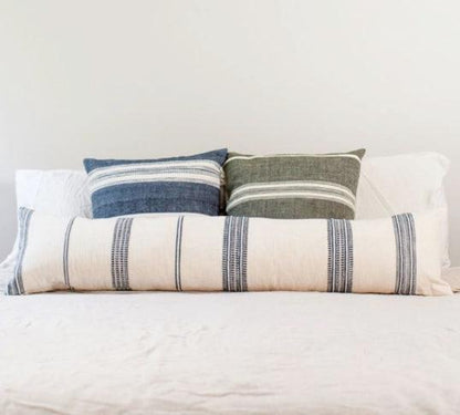 12" x 48" Hand Woven Lumbar Pillow Cover, Cotton, Fair Trade