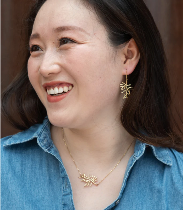 14k Gold Plated Branch Earrings, Give freedom, careers & education to exploited girls & women!