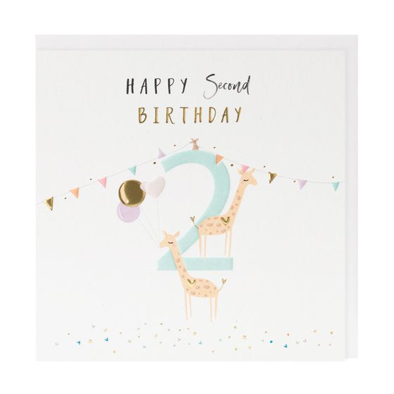 2nd Birthday Greetings Card