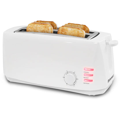 4 Slice Cool-Touch Long Slot Toaster (White)