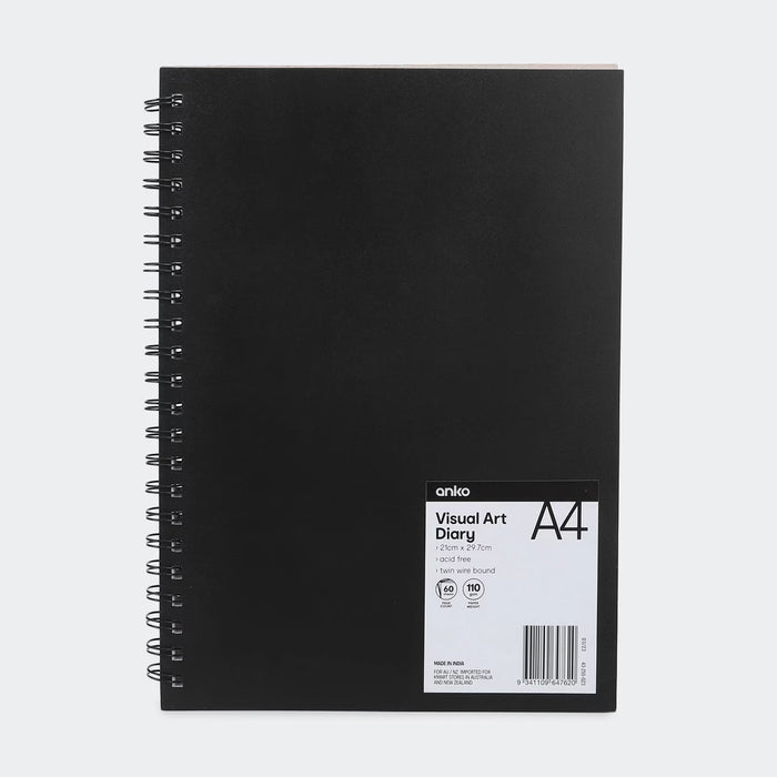 A4 Visual Art Diary - Black