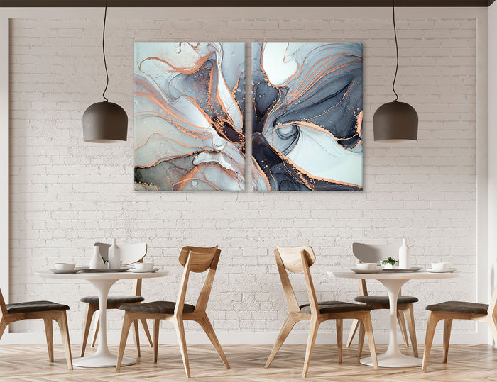 Abstract Golden Flower Canvas Print #1331