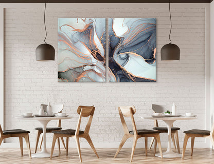 Abstract Golden Flower Canvas Print #1331