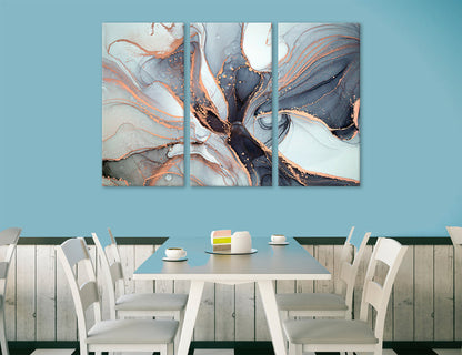 Abstract Golden Flower Canvas Print #1331