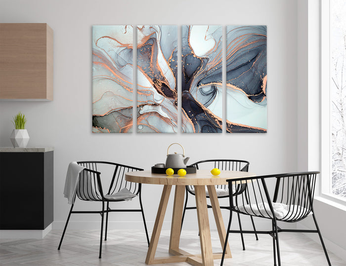Abstract Golden Flower Canvas Print #1331