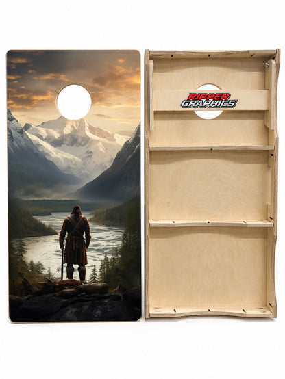 Alaskan Mountain Man Cornhole Design