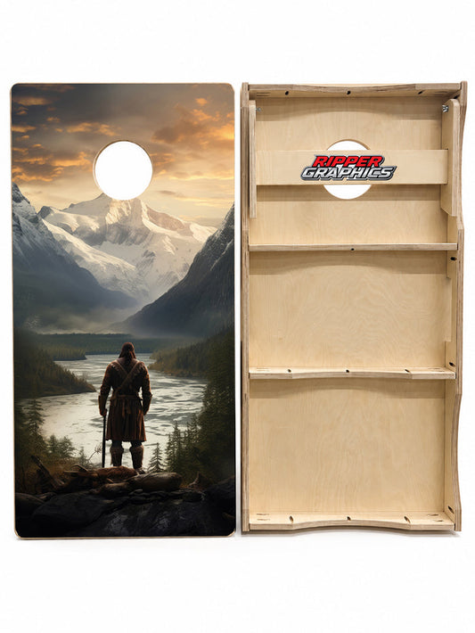 Alaskan Mountain Man Cornhole Design