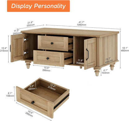 Allie Farmhouse Coffee Table - Canva Home