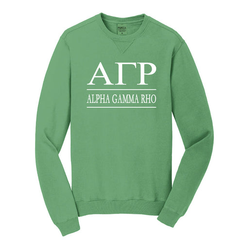 Alpha Gamma Rho Beach Washed Crewneck Sweatshirt