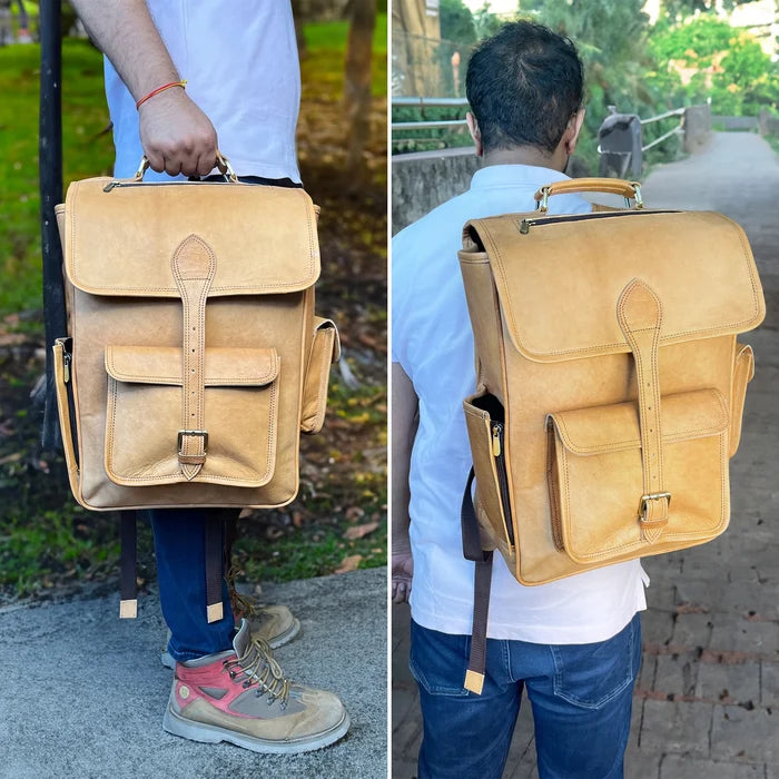 Alpine Genuine Leather Backpack Bag