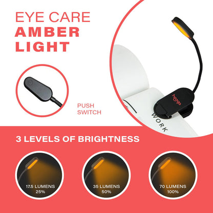 Amber Clip-On Book Light