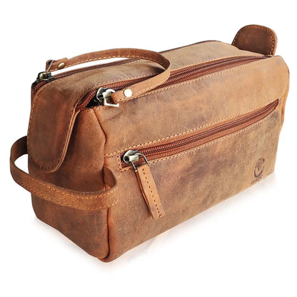 leather makeup pouch