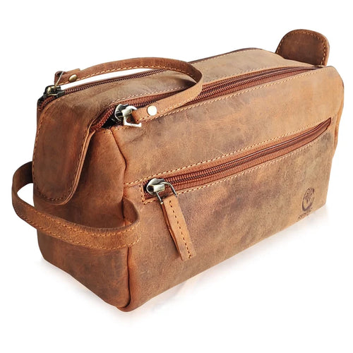 leather makeup pouch