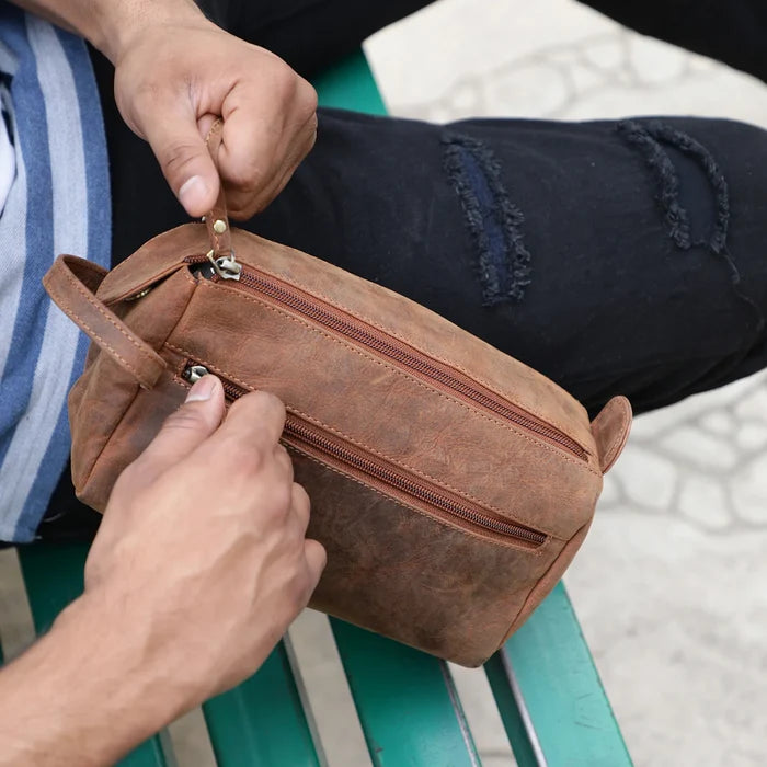 Leather Toiletry Bag