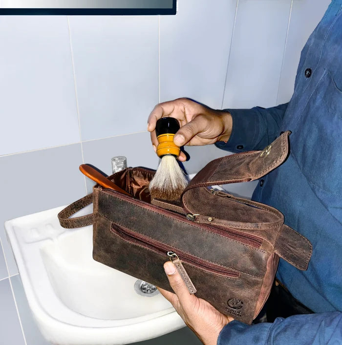 Leather Toiletry Bag