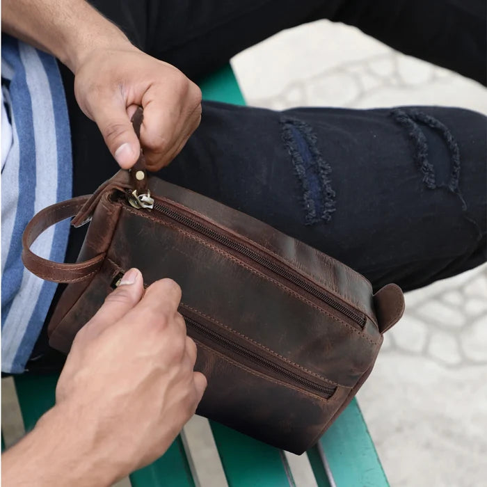 Leather Toiletry Bag